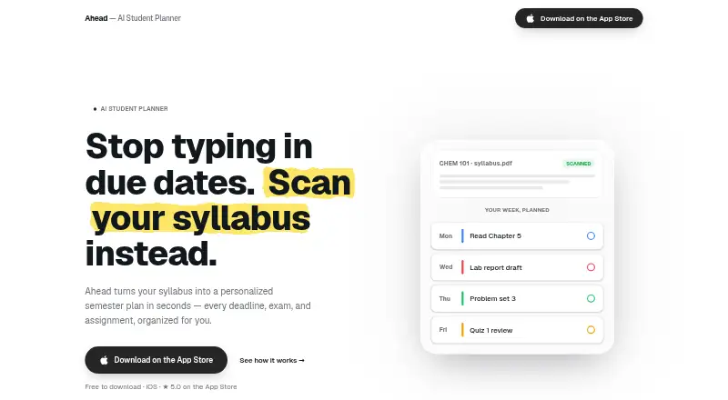 Ahead's own site