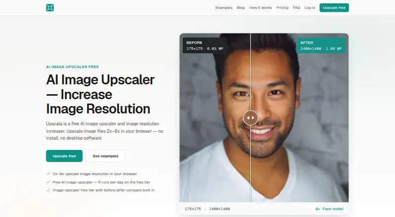 Upscala's own site
