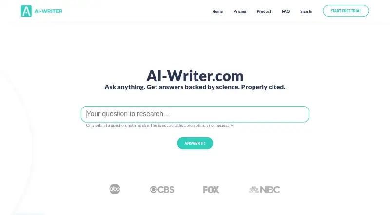 AI-Writer.com's own site