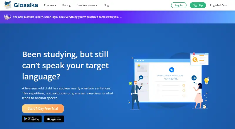 Glossika's own site