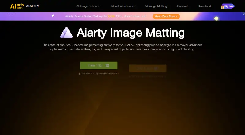 Aiarty Image Matting's own site