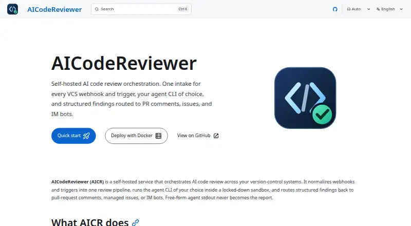 AICodeReviewer's own site