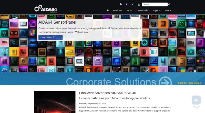 AIDA64's own site