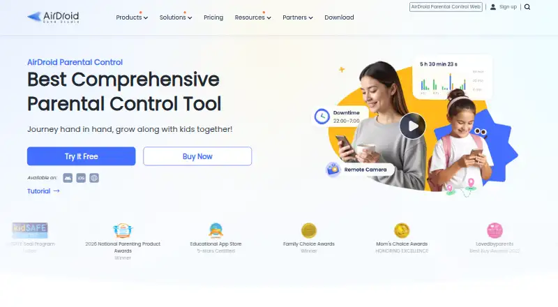 AirDroid Parental Control's own site