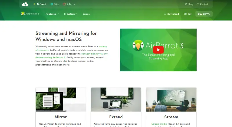 AirParrot's own site
