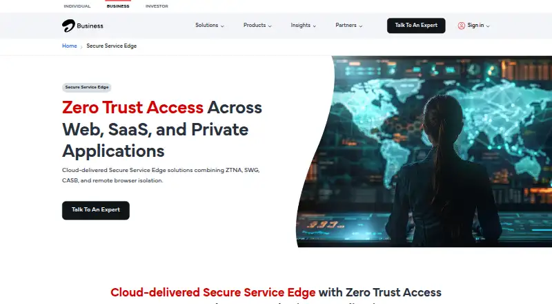 Airtel Secure Service Edge's own site