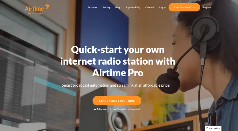 Airtime Pro's own site