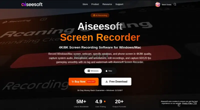 Aiseesoft Screen Recorder's own site