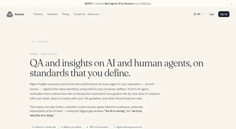 Aissist Agent Insight's own site