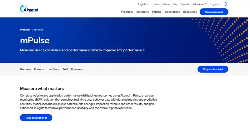 Akamai mPulse's own site