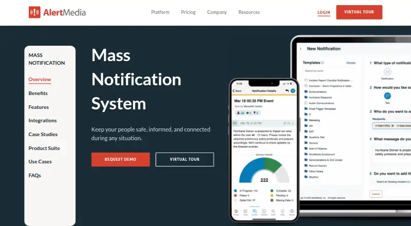 AlertMedia Emergency Mass Notification's own site