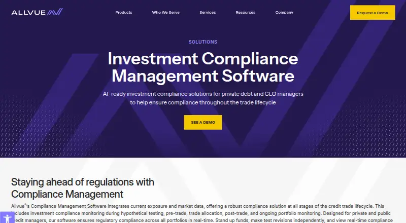 Allvue Investment Compliance Management's own site
