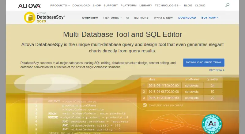 Altova DatabaseSpy's own site