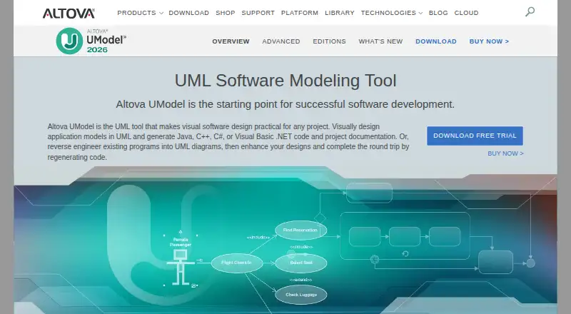 Altova UModel's own site