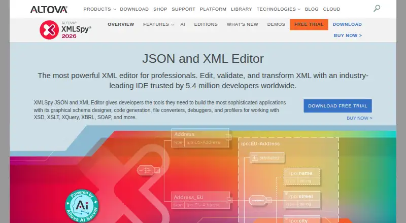 Altova XMLSpy's own site