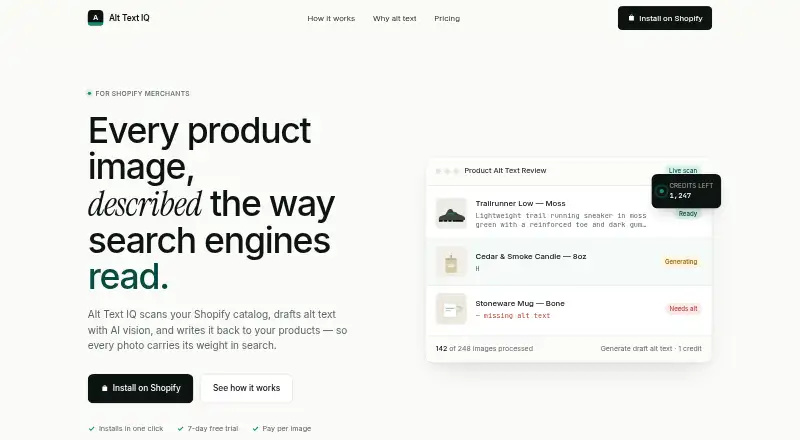 Alt Text IQ's own site