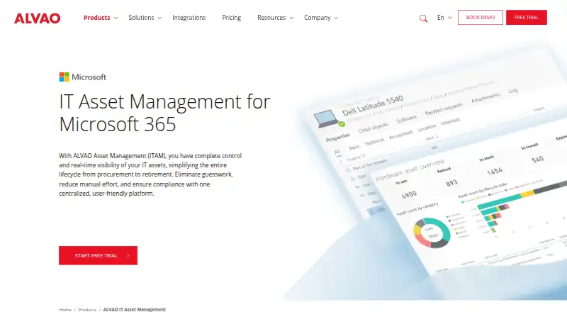 ALVAO IT Asset Management's own site