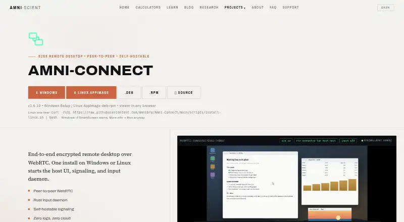 Amni-Connect's own site