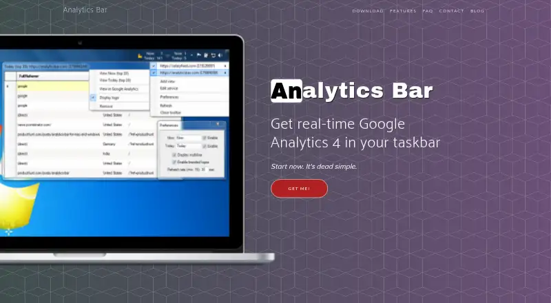 Analytics Bar's own site