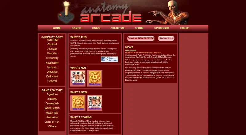 Anatomy Arcade's own site