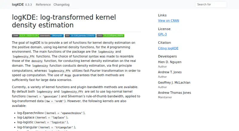 logKDE's own site