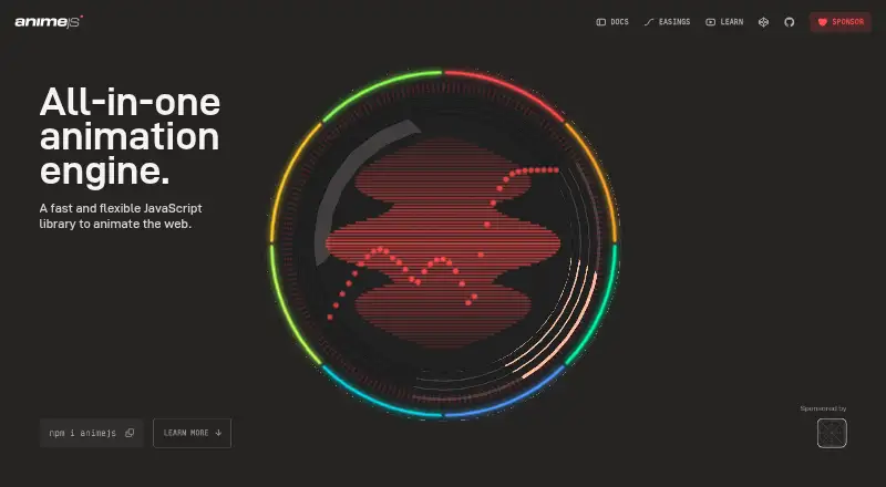 Anime.js's own site