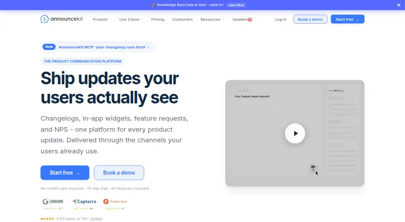 AnnounceKit's own site