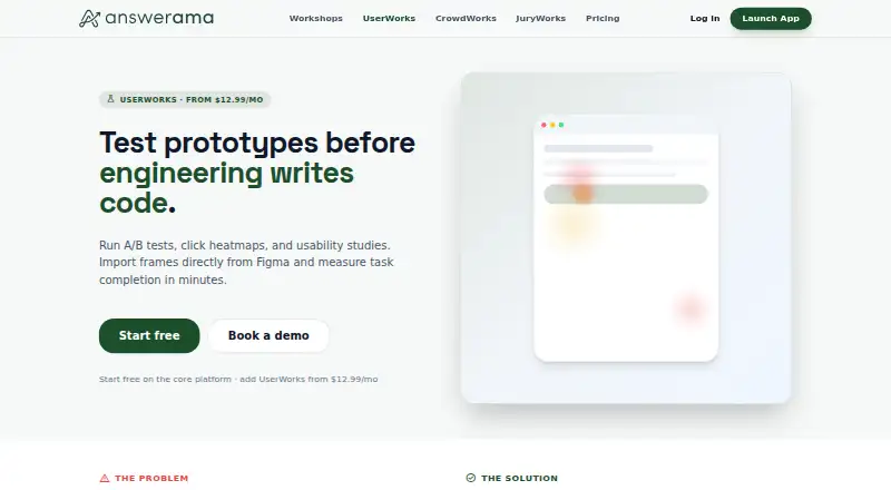 Answerama UserWorks's own site