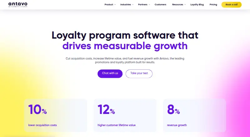 Antavo's own site