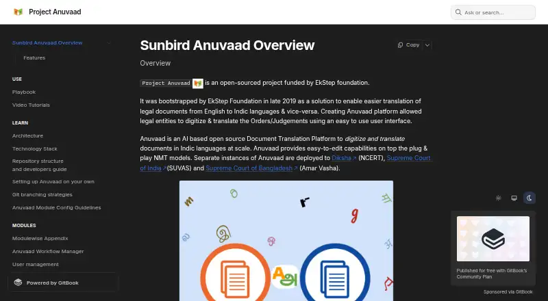 Anuvaad's own site