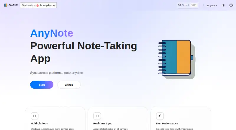 AnyNote's own site