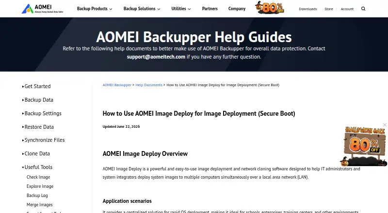 AOMEI Image Deploy's own site