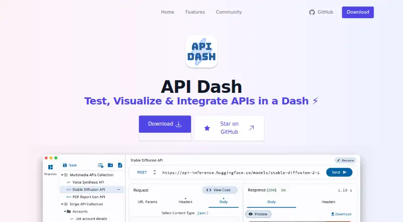 API Dash's own site