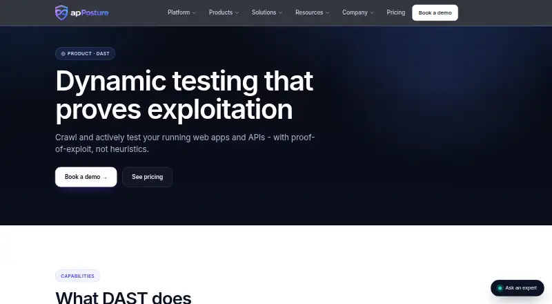 apPosture DAST's own site