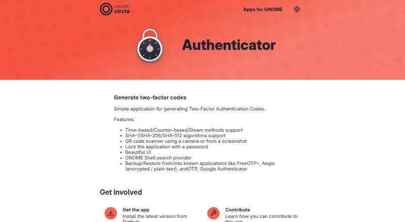 GNOME Authenticator's own site
