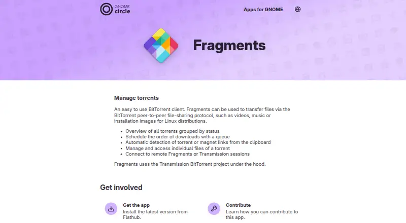 Fragments's own site