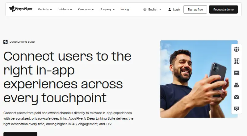 AppsFlyer OneLink's own site