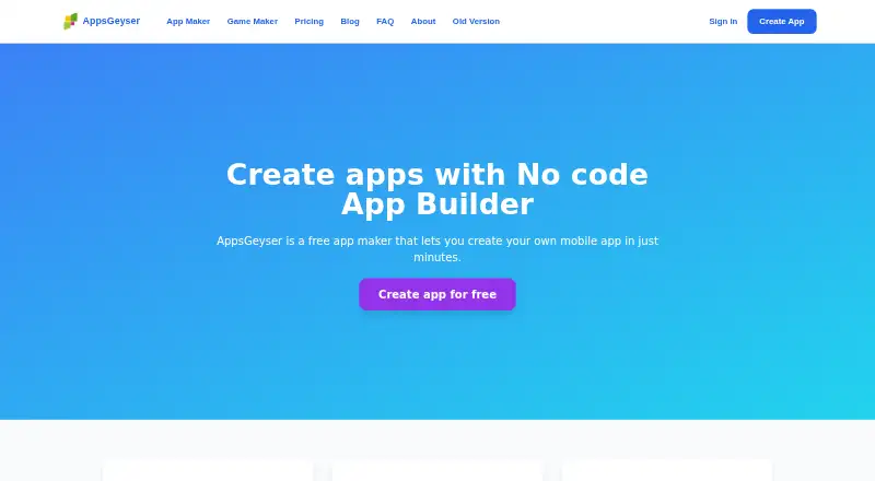AppsGeyser's own site