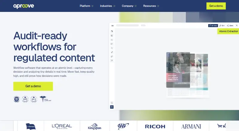 Aproove's own site