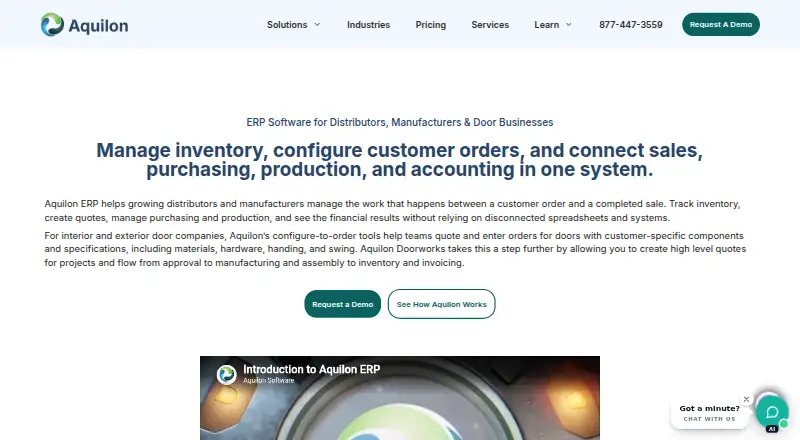 Aquilon ERP's own site
