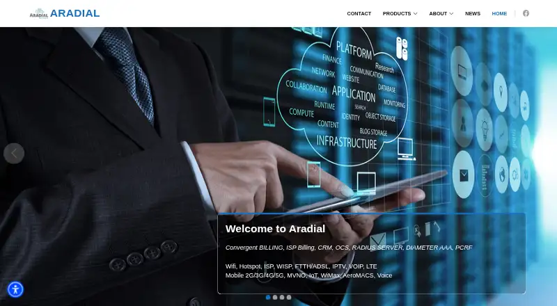 Aradial's own site