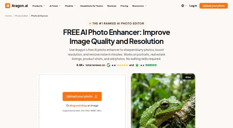 Aragon Photo Enhancer's own site