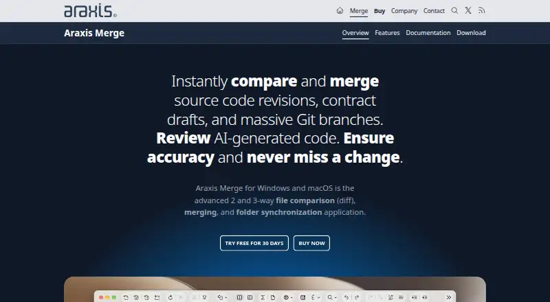 Araxis Merge's own site