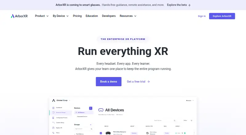 ArborXR's own site