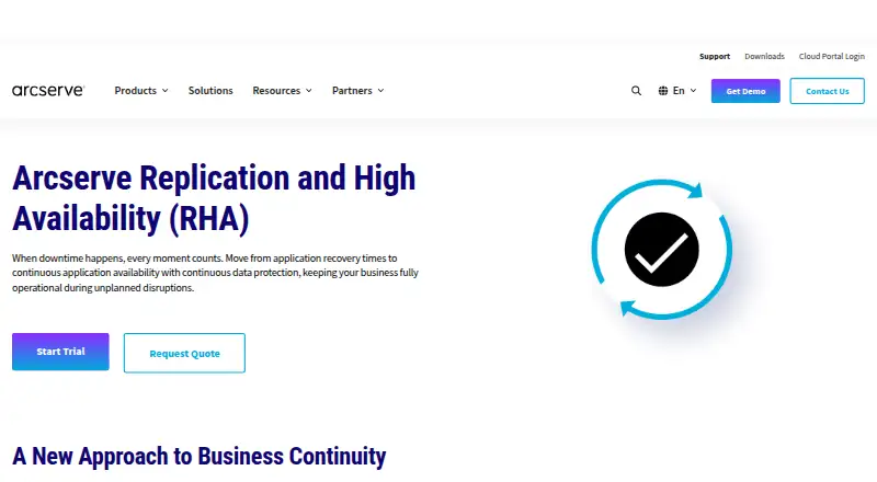 Arcserve Replication and High Availability's own site