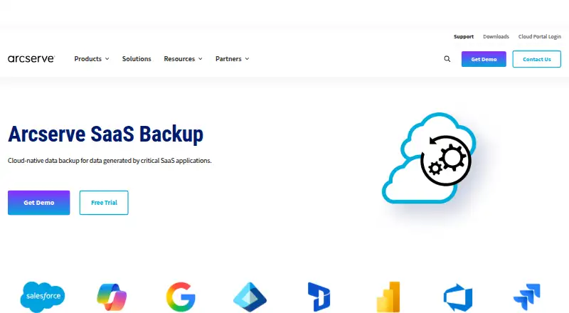 Arcserve SaaS Backup's own site