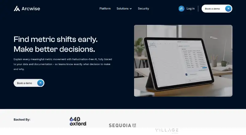 The Arcwise homepage
