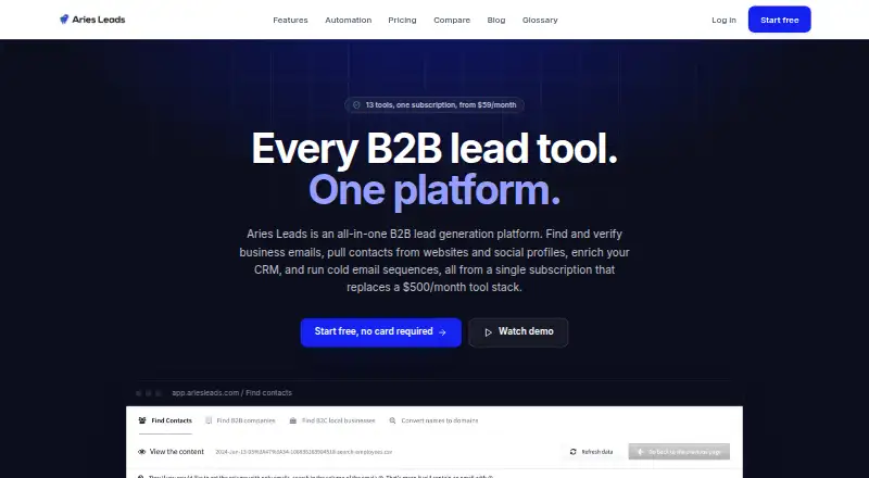 Aries Leads's own site