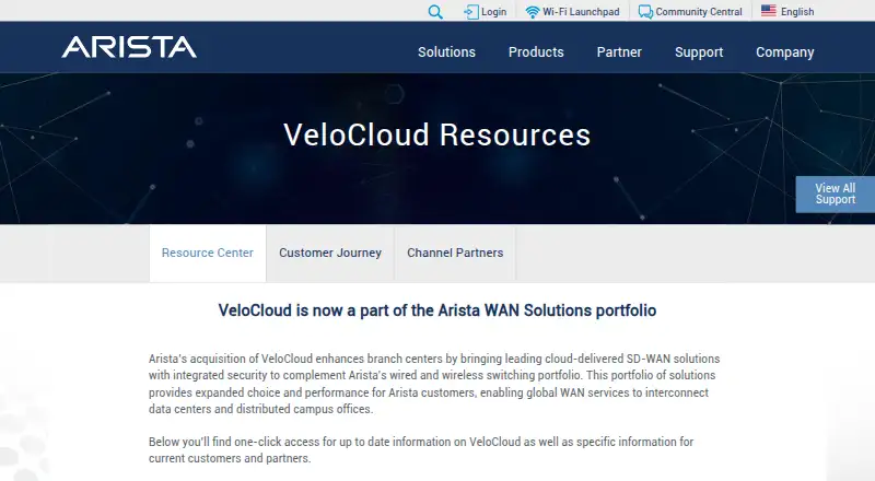 VMware VeloCloud SASE's own site
