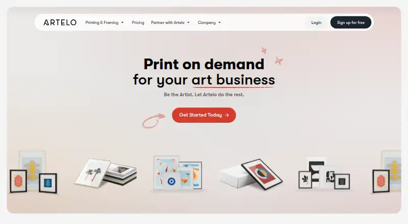 Artelo's own site